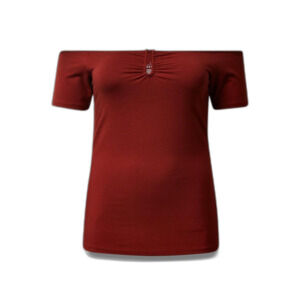 Torrid NWT Fire Brick Foxy U-Bar Off Shoulder Short Sleeve Top size 6x 30